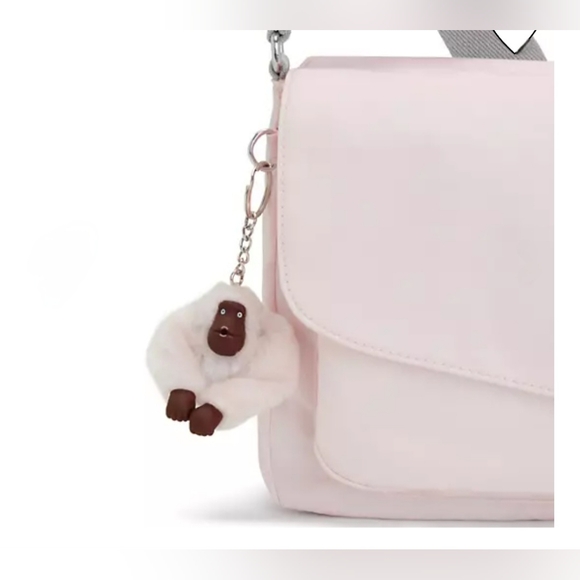 Kipling Bag Crossbody Shoulder Light Pink Monkey Keychain, NEW BAY - Picture 7 of 17